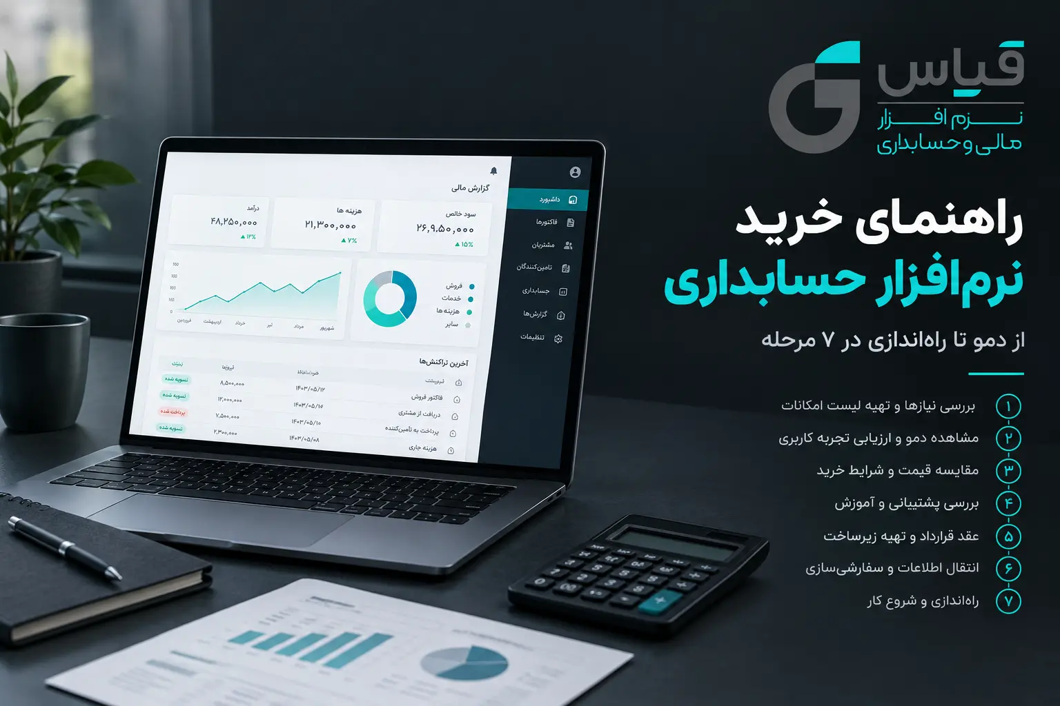 راهنمای خرید نرم افزار حسابداری در ۷ مرحله | از دمو تا راه‌اندازی